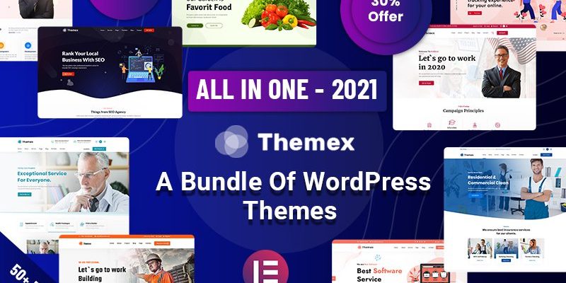 Themex - адаптивная многоцелевая тема WordPress